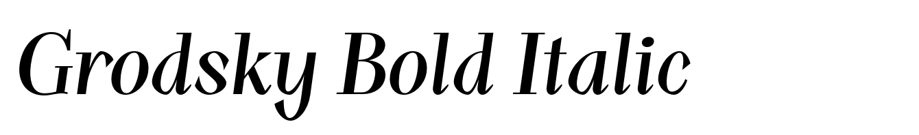 Grodsky Bold Italic